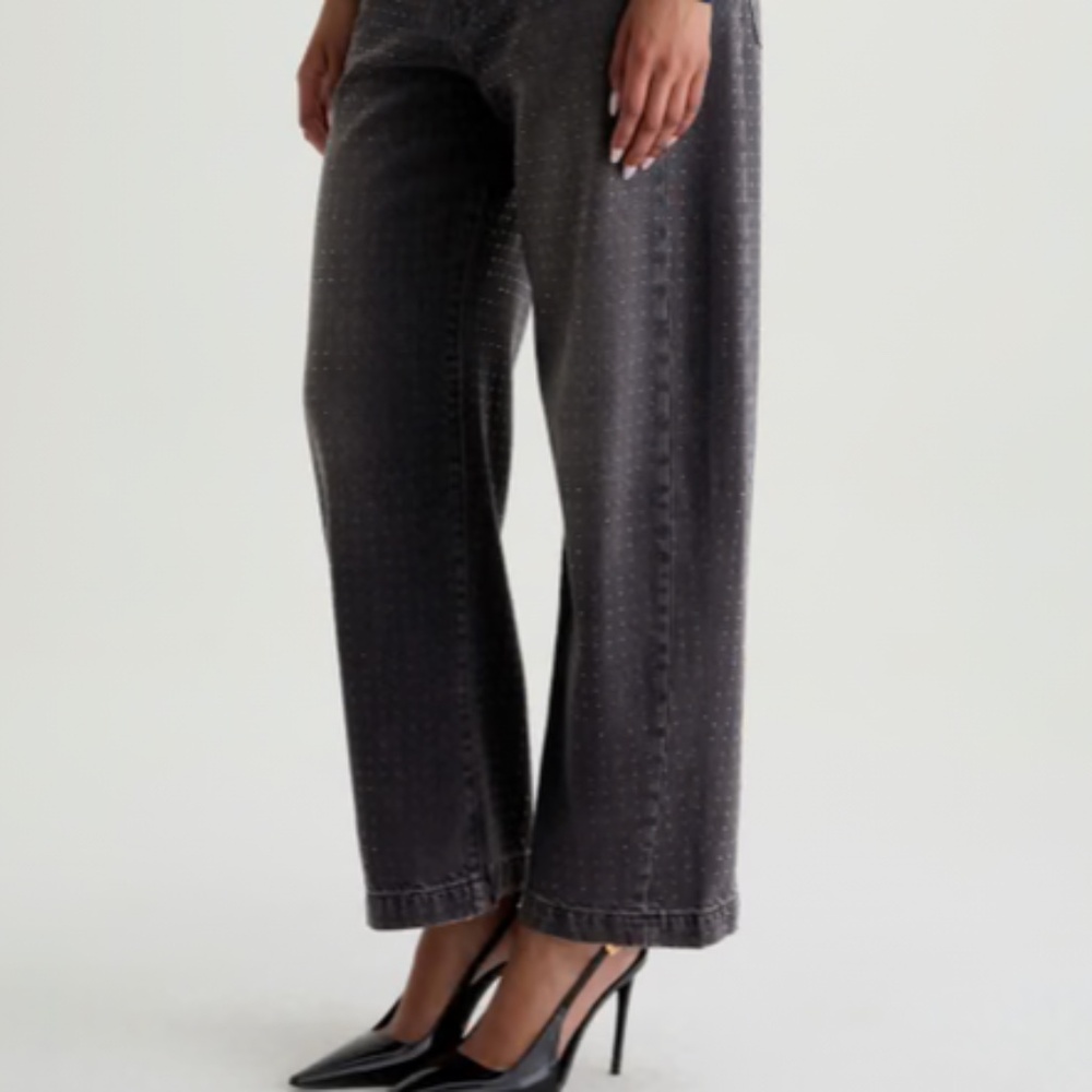 AG Hattie Star Light Hight Rise Barrel Studded Jean Size‎ 31 (K)